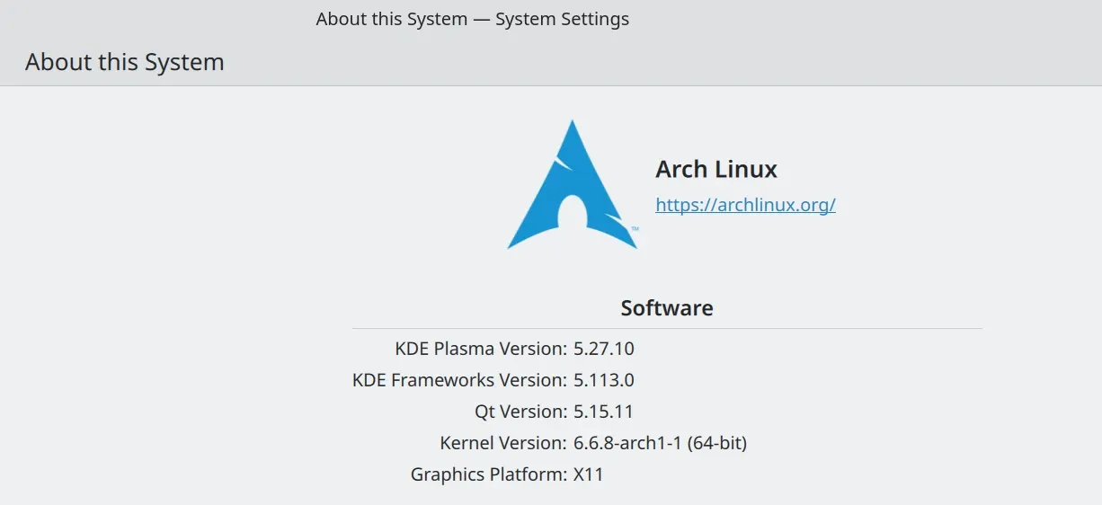 Arch Linux: Arch Linux mit KDE Plasma