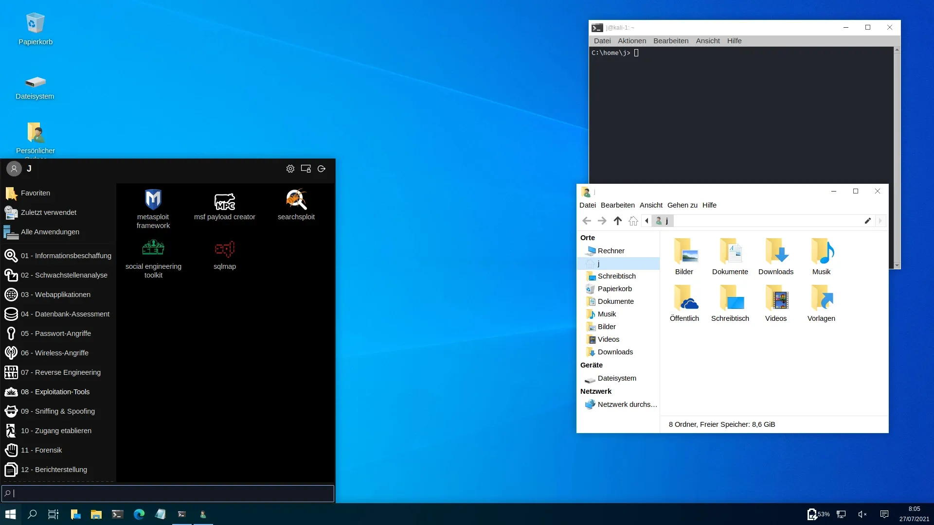Kali Linux: Der Undercover-Modus tarnt Kali als Windows