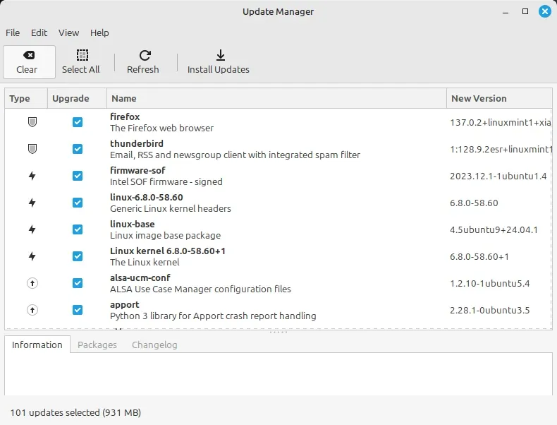 Linux Mint: Der Update-Manager erklärt verständlich, was aktualisiert wird