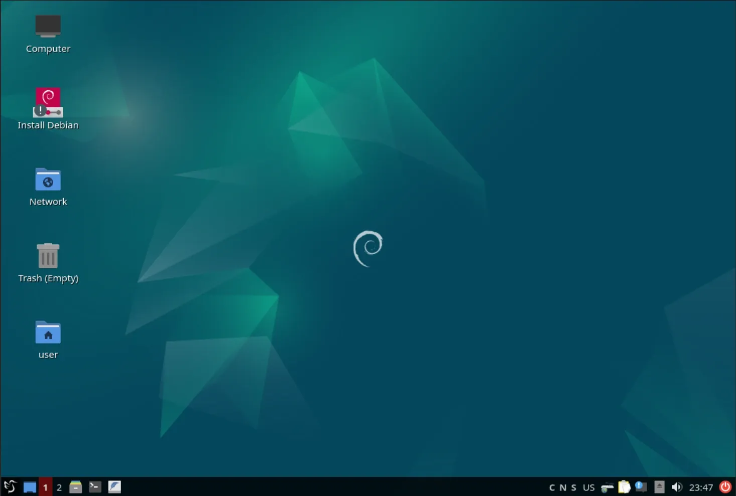 LXQt unter Debian 12: eine Leiste, ein Menü, sonst nichts